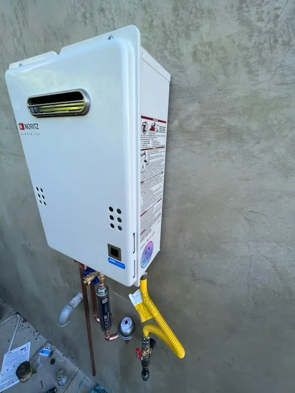 Tankless water heater installation for Legato homes